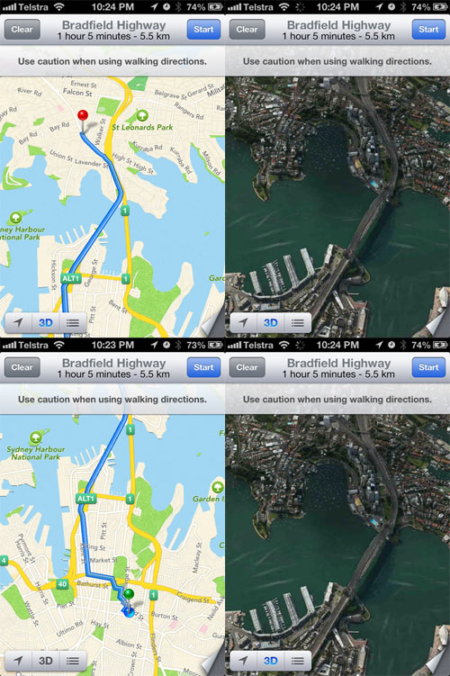 IOS6 maps vs. Google Maps